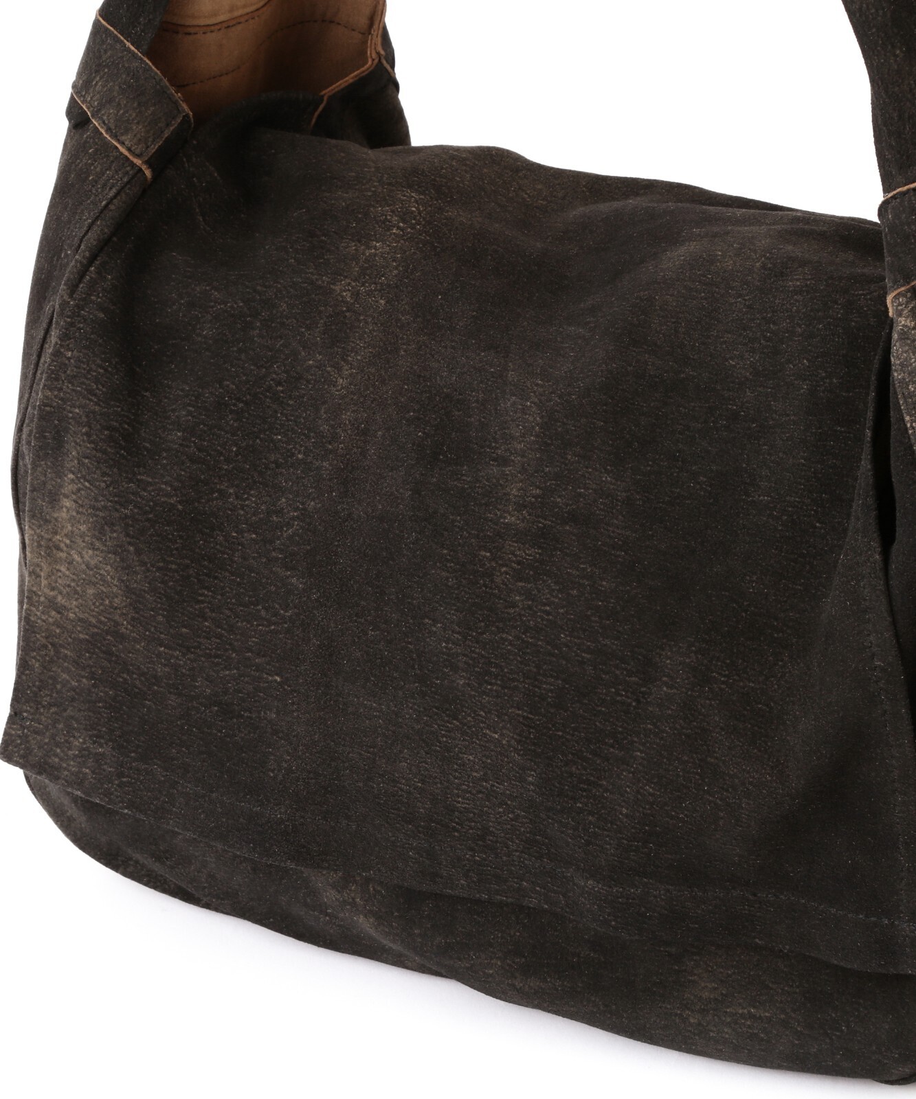 セブンバイセブン メンズ レザーショルダーバッグ -ゴートスウェード アンティークフィニッシュ- 画像4