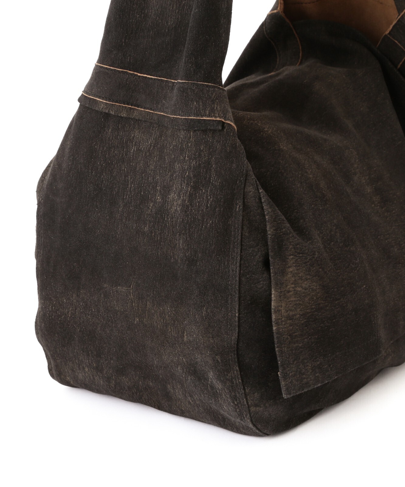 セブンバイセブン メンズ レザーショルダーバッグ -ゴートスウェード アンティークフィニッシュ- 画像3