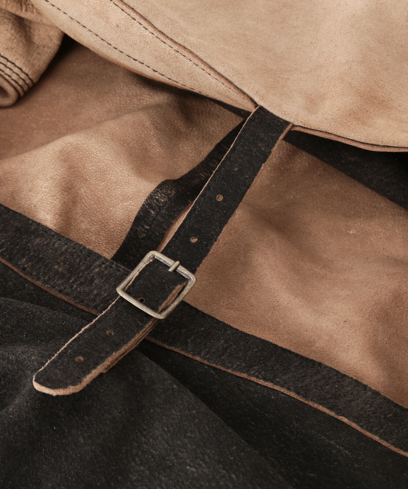 セブンバイセブン メンズ レザーショルダーバッグ -ゴートスウェード アンティークフィニッシュ- 画像7