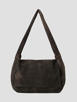 セブンバイセブン メンズ レザーショルダーバッグ -ゴートスウェード アンティークフィニッシュ- 画像1