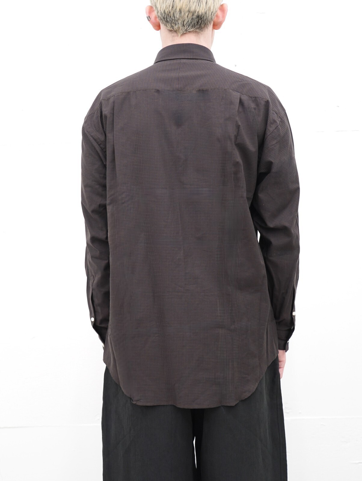 FUJI MENS COTTON SILK CHECK SHIRT IMAGE4