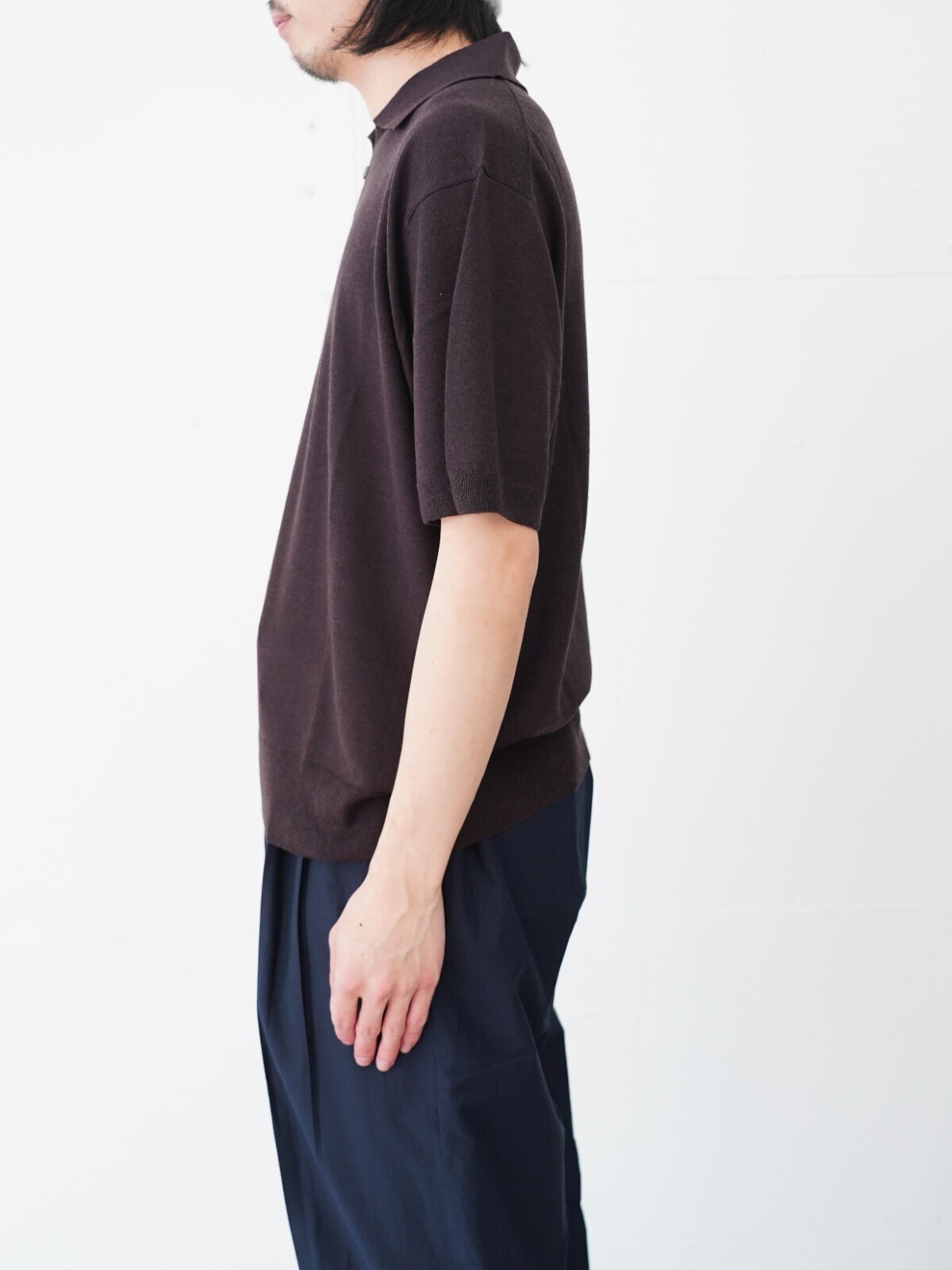 FUJI 남성 SILK CASHMERE S/S SKIPPER POLO 이미지9