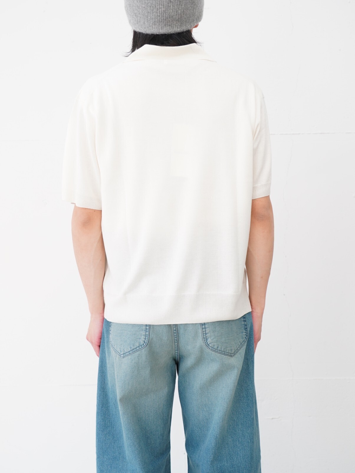 FUJI 남성 SILK CASHMERE S/S SKIPPER POLO 이미지4
