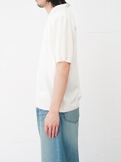 FUJI 남성 SILK CASHMERE S/S SKIPPER POLO 이미지3