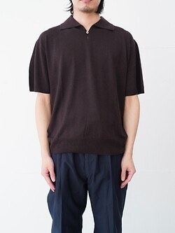 FUJI 남성 SILK CASHMERE S/S SKIPPER POLO 이미지8