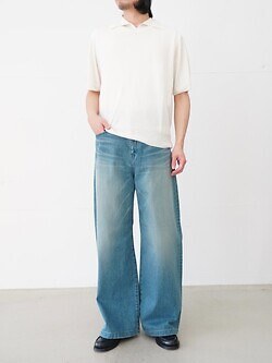 FUJI 남성 SILK CASHMERE S/S SKIPPER POLO 이미지5