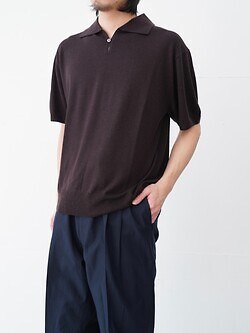 FUJI 남성 SILK CASHMERE S/S SKIPPER POLO 이미지7