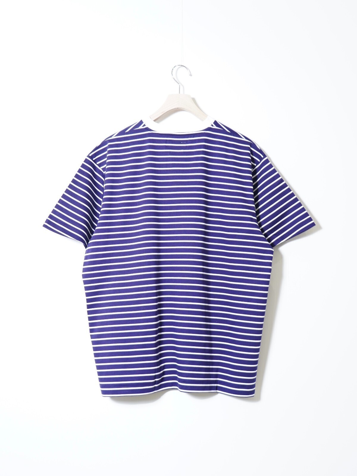 FUJI MENS SUPIMA COTTON BORDER S/S T-SHIRT IMAGE2