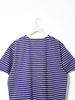 FUJI MENS SUPIMA COTTON BORDER S/S T-SHIRT IMAGE4