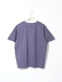 FUJI MENS SUPIMA COTTON BORDER S/S T-SHIRT IMAGE2