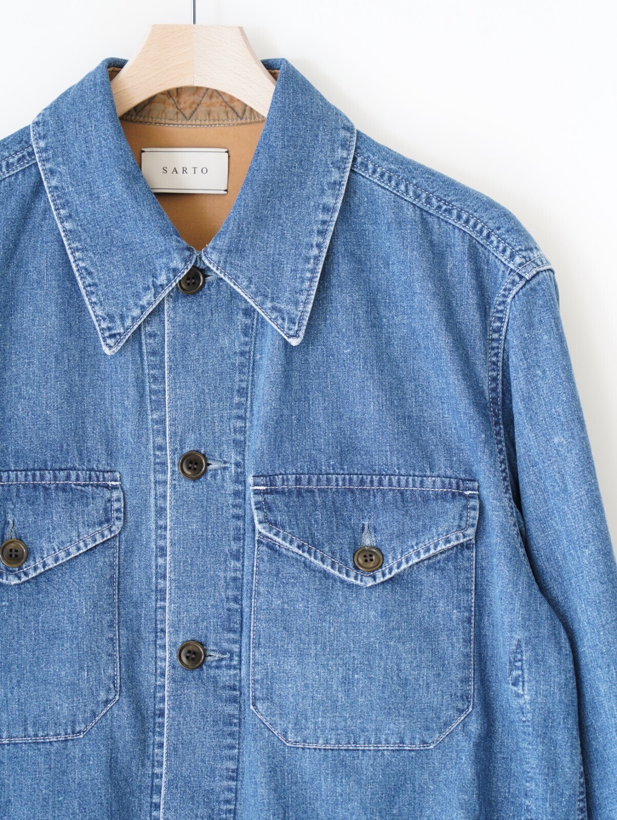 サルト メンズ ライトデニムトラッカージャケット 画像10