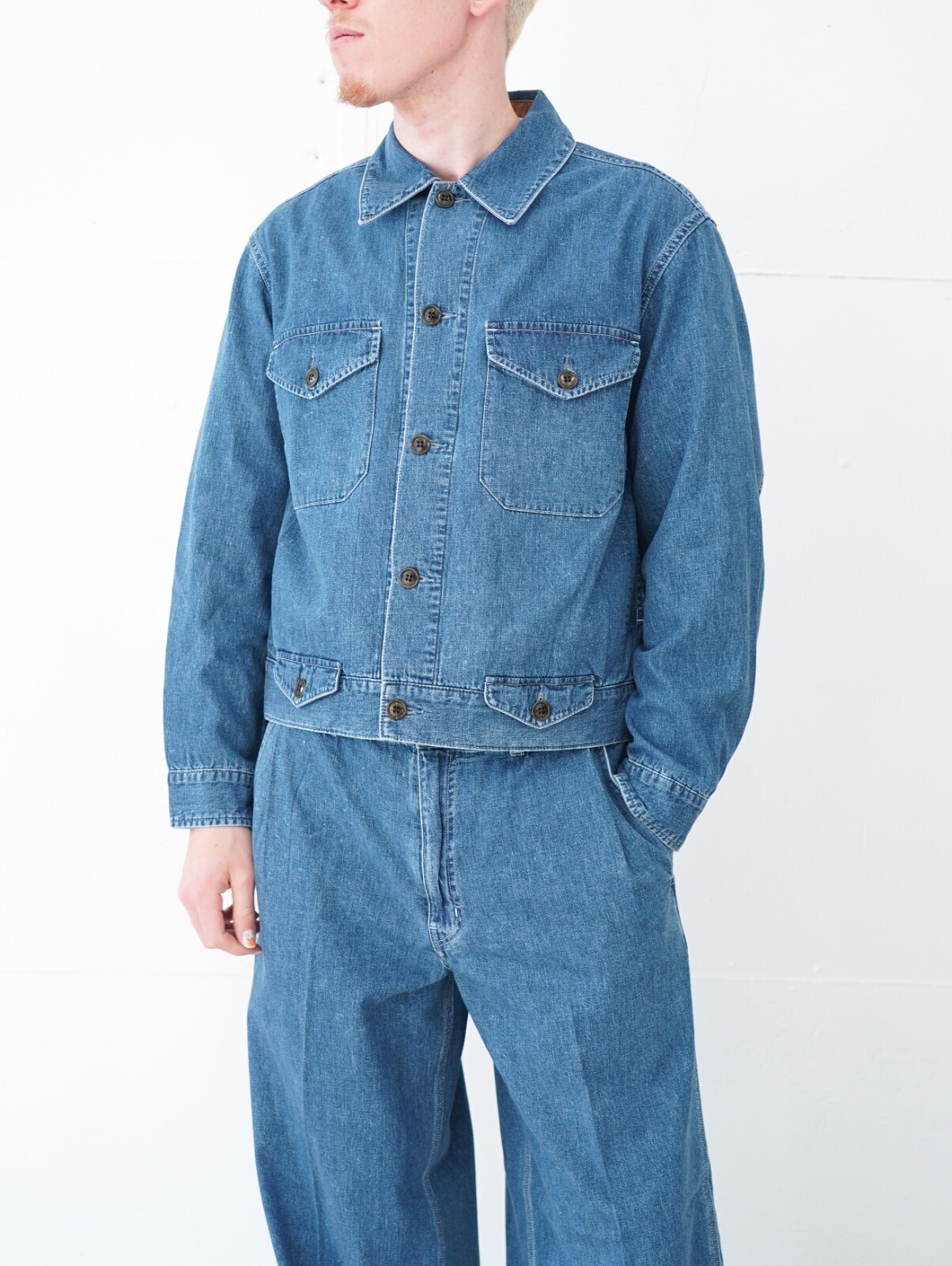 サルト メンズ ライトデニムトラッカージャケット 画像1