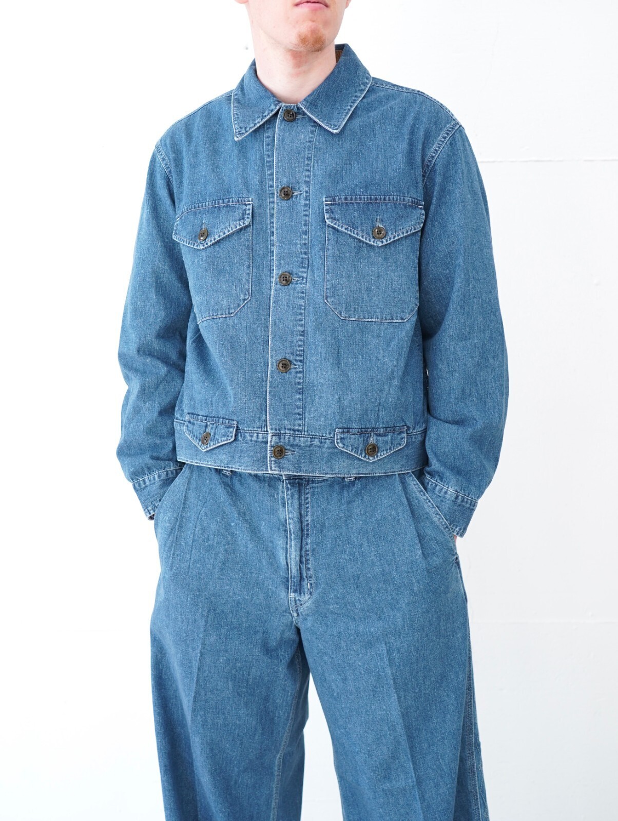 サルト メンズ ライトデニムトラッカージャケット 画像2