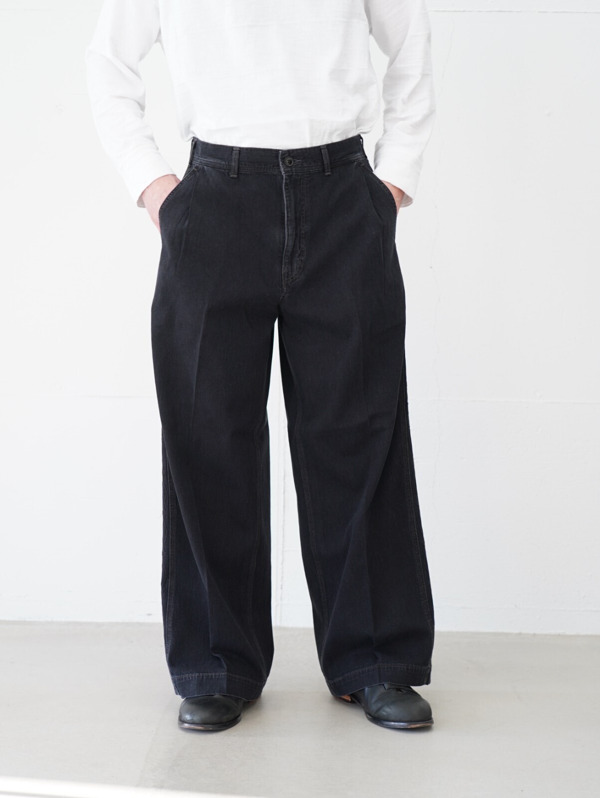 サルト メンズ ライトデニムエンブロイダリーワイドパンツ 画像13