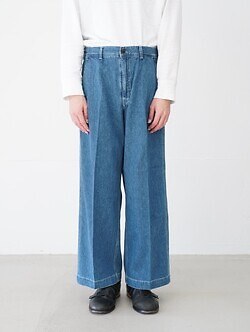 サルト メンズ ライトデニムエンブロイダリーワイドパンツ 画像2