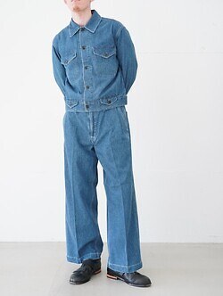 サルト メンズ ライトデニムエンブロイダリーワイドパンツ 画像6