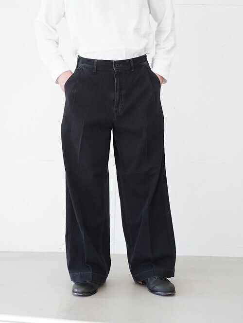 ライトデニムエンブロイダリーワイドパンツ｜サルト メンズ
