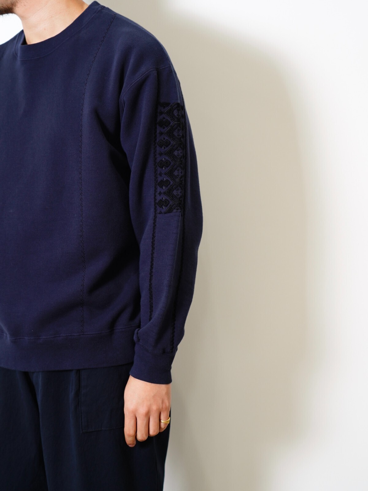 SARTO MENS EMBROIDERY CREW NECK L/S IMAGE10