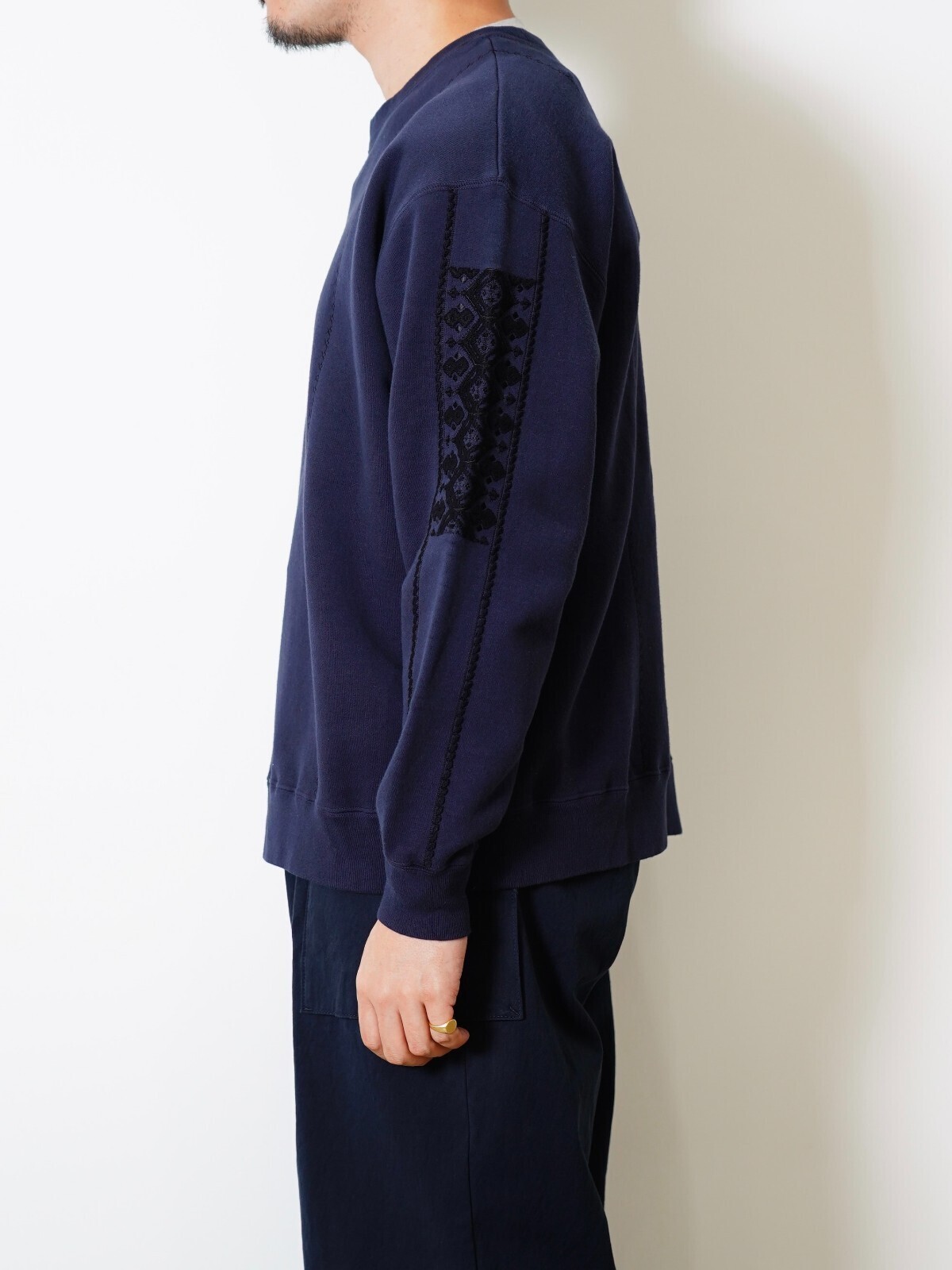 SARTO MENS EMBROIDERY CREW NECK L/S IMAGE7