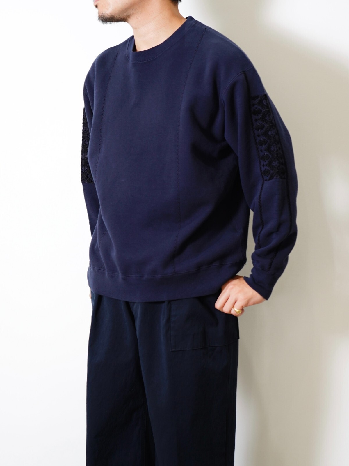 SARTO MENS EMBROIDERY CREW NECK L/S IMAGE9