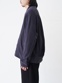 nonnotte 남성 Draping Bias Sleeve Zip Up Blouson 이미지3