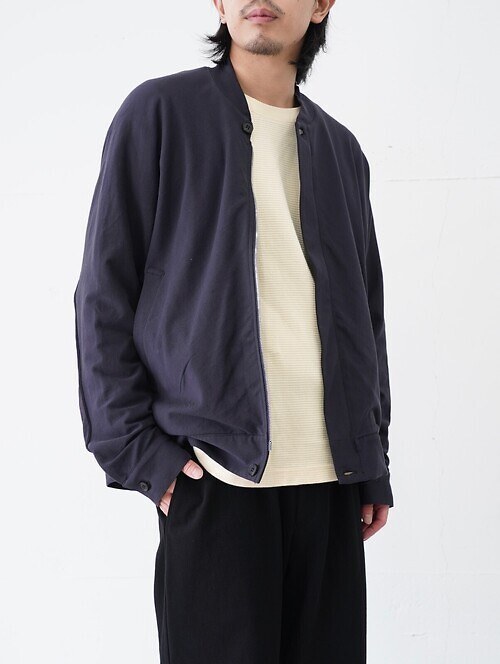 Draping Bias Sleeve Zip Up Blouson｜nonnotte 남성