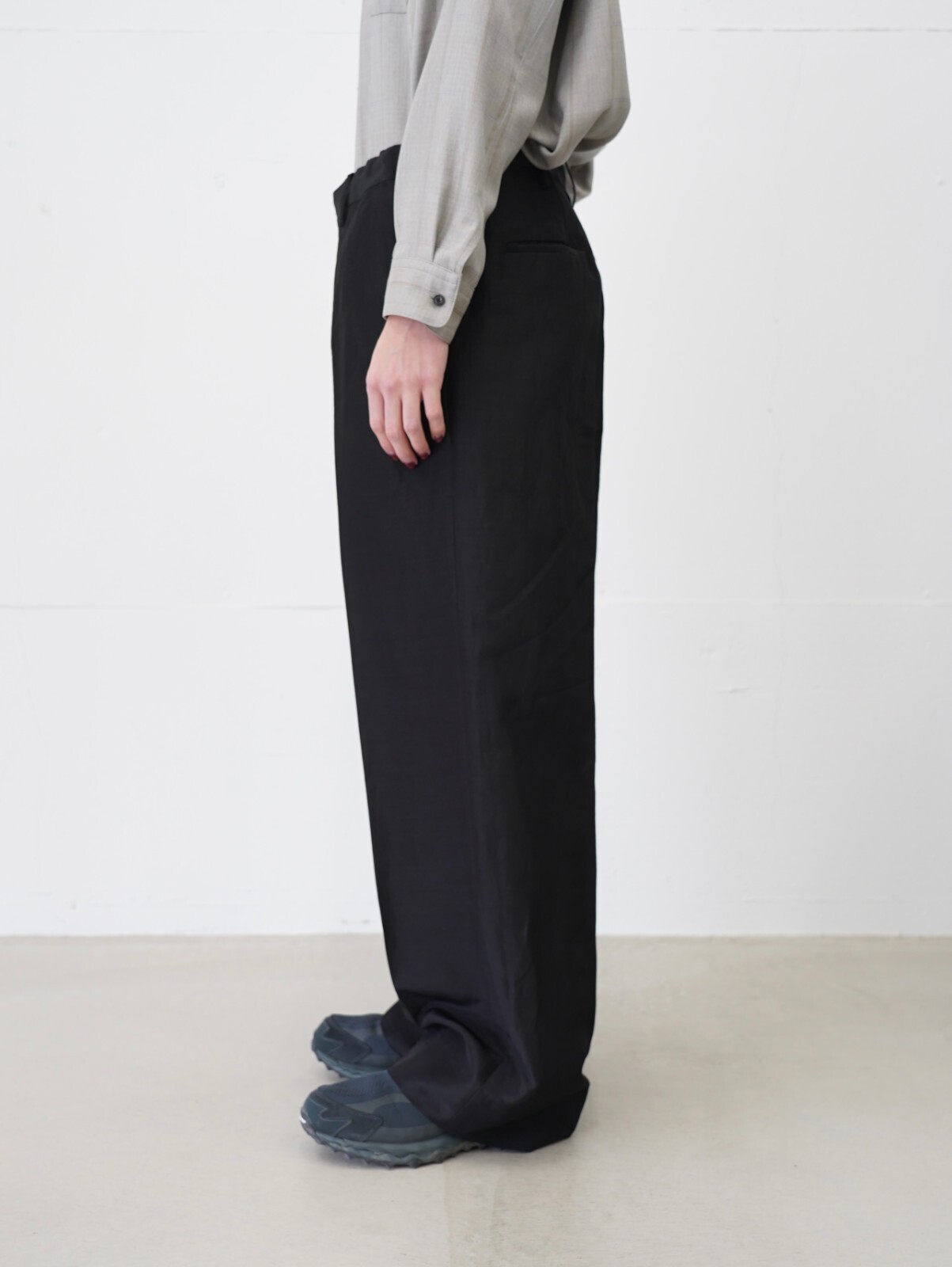 ノノット メンズ ドローコードワイドストレートトラウザーズ 画像5