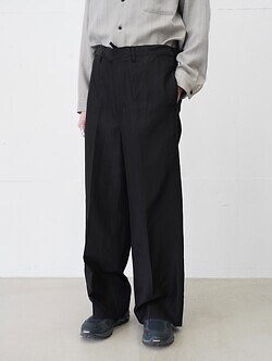 ノノット メンズ ドローコードワイドストレートトラウザーズ 画像3