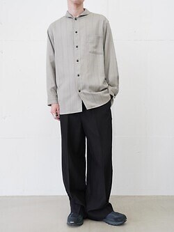 ノノット メンズ ドローコードワイドストレートトラウザーズ 画像7