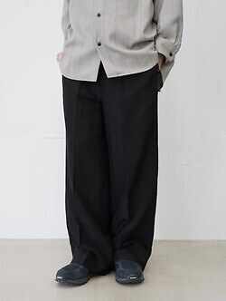 ノノット メンズ ドローコードワイドストレートトラウザーズ 画像2