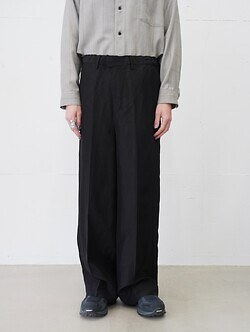 ノノット メンズ ドローコードワイドストレートトラウザーズ 画像4