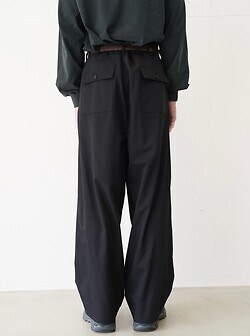 nonnotte 男士 2-Tuck Draw Cord Wide Trousers 图片8