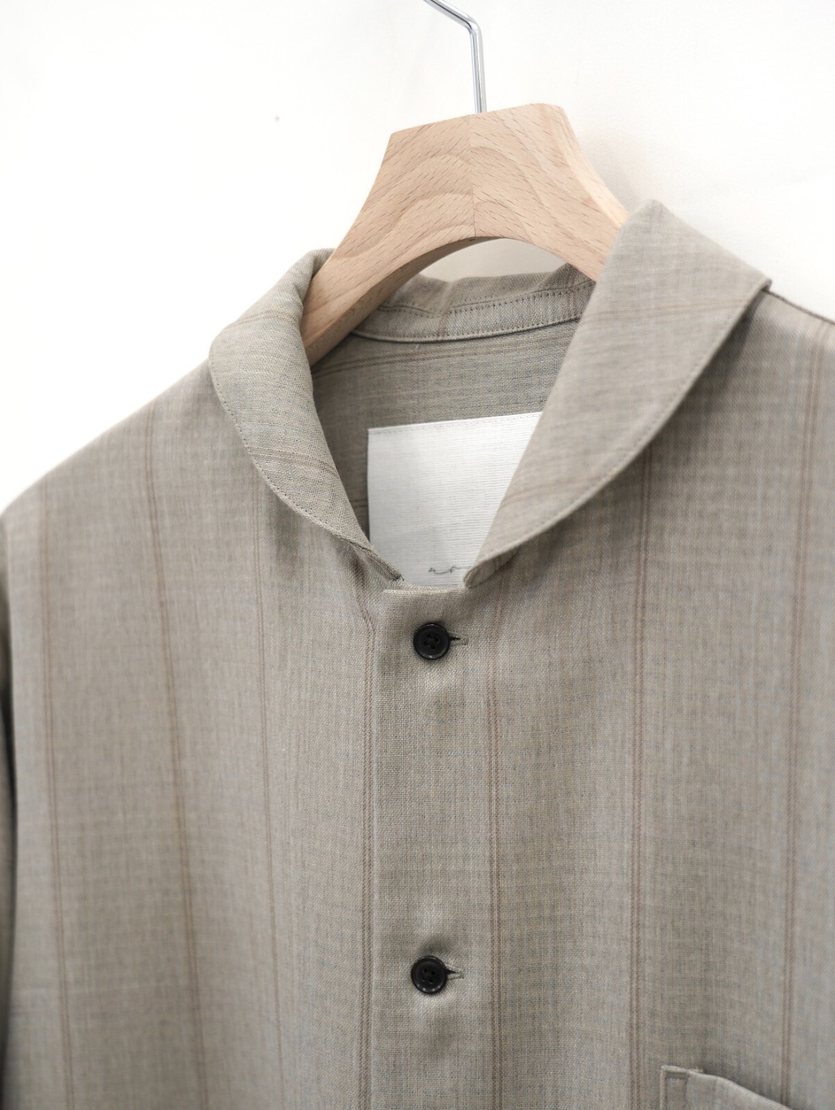 ノノット メンズ ミニマムショールカラーオーバーサイズシャツ 画像10