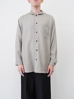 ノノット メンズ ミニマムショールカラーオーバーサイズシャツ 画像3