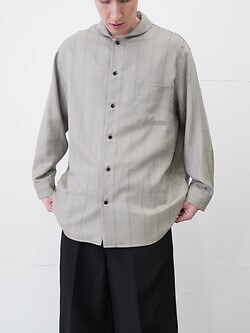 ノノット メンズ ミニマムショールカラーオーバーサイズシャツ 画像2