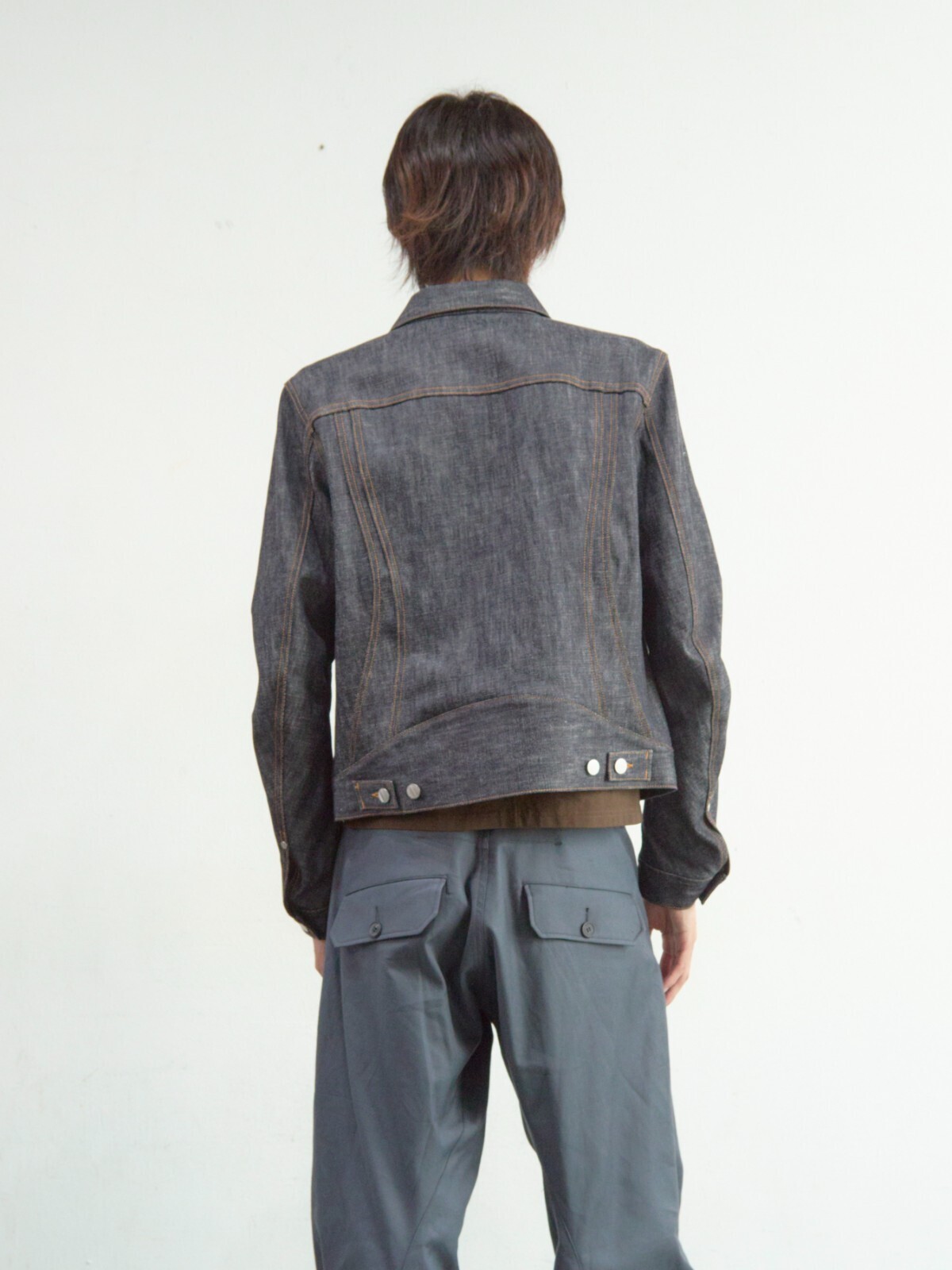 ネヴァーフォーゲット メンズ デニムトラッカージャケット 画像3