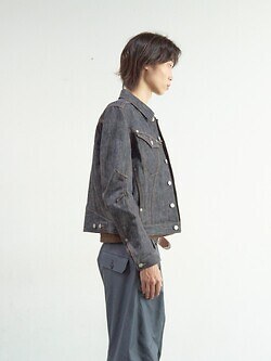 ネヴァーフォーゲット メンズ デニムトラッカージャケット 画像2