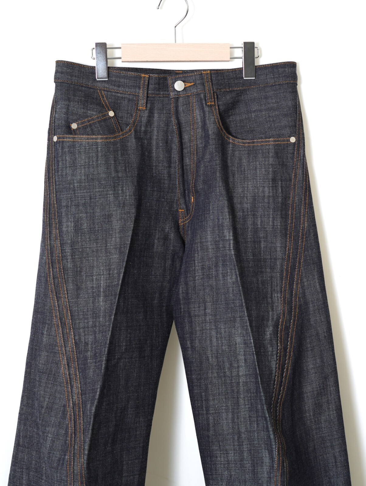 ネヴァーフォーゲット メンズ 3Dツイストワイドレッグジーンズ 画像7