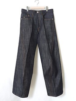 ネヴァーフォーゲット メンズ 3Dツイストワイドレッグジーンズ 画像4