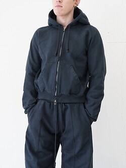 NVRFRGT MENS PANELED ZIP UP HOODIE IMAGE1