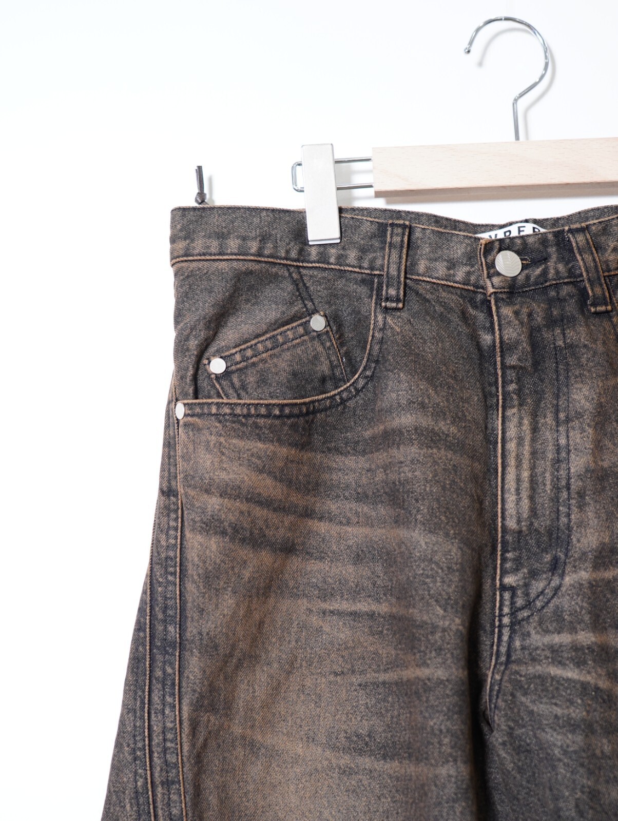 NVRFRGT 남성 3D TWISTED WIDE LEG JEANS 이미지17