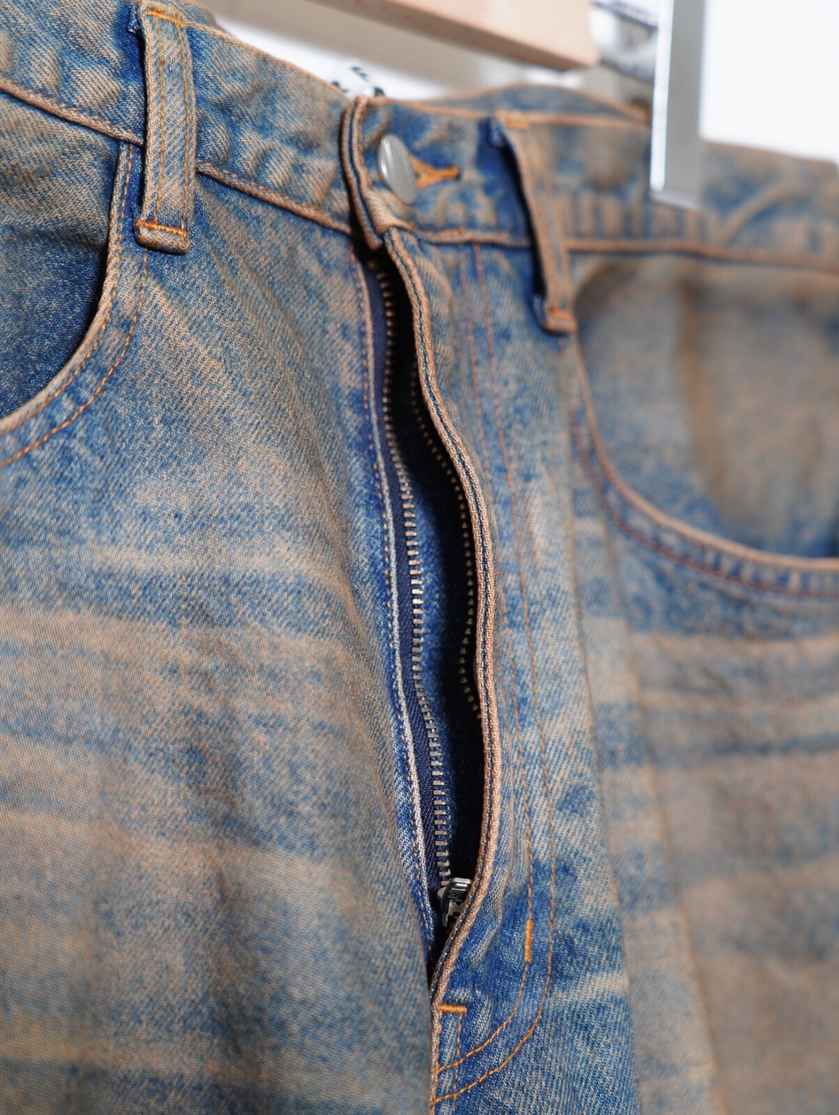 NVRFRGT 남성 3D TWISTED WIDE LEG JEANS 이미지6