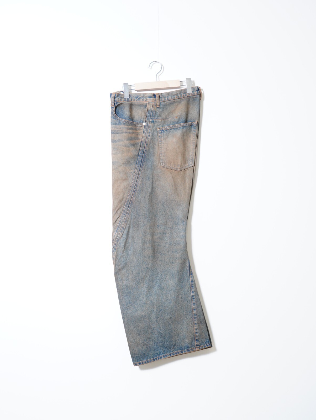 NVRFRGT 남성 3D TWISTED WIDE LEG JEANS 이미지1