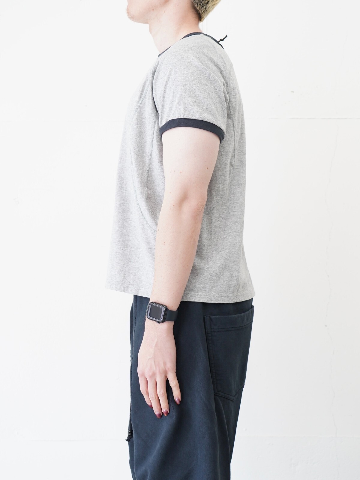 NVRFRGT 男士 PANELLED HALF SLEEVE RINGER T-SHIRT 圖片2