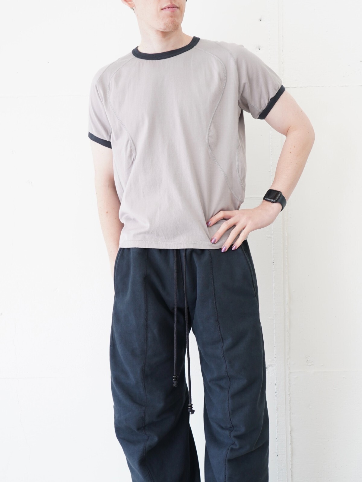 NVRFRGT 男士 PANELLED HALF SLEEVE RINGER T-SHIRT 圖片9