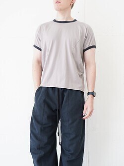 NVRFRGT 男士 PANELLED HALF SLEEVE RINGER T-SHIRT 圖片6