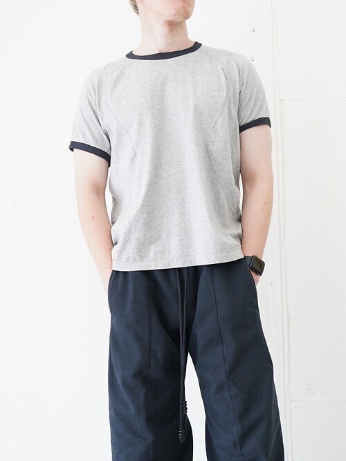 PANELLED HALF SLEEVE RINGER T-SHIRT｜NVRFRGT MENS