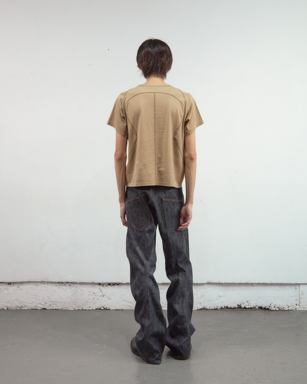 NVRFRGT MENS PANELLED HALF SLEEVE T-SHIRT IMAGE3