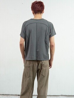 NVRFRGT MENS PANELLED HALF SLEEVE T-SHIRT IMAGE8