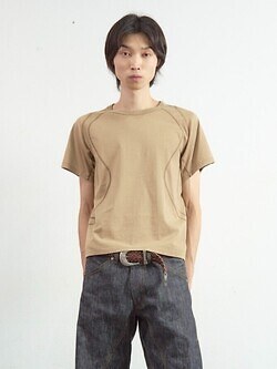 NVRFRGT MENS PANELLED HALF SLEEVE T-SHIRT IMAGE1